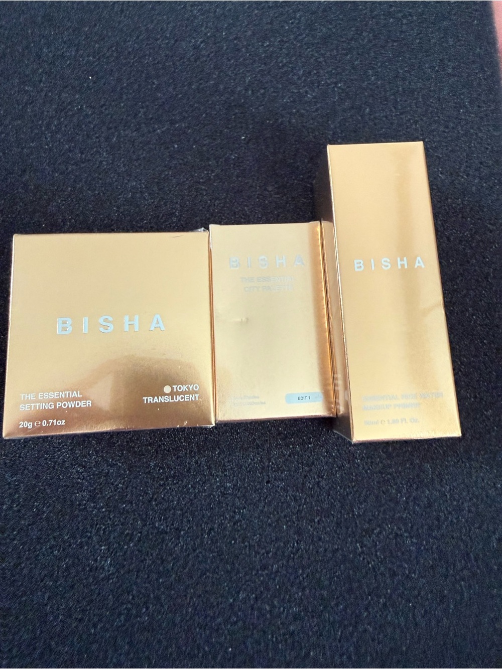 Lot is 3 BISHA products - printer, setting powder, essential city palette
